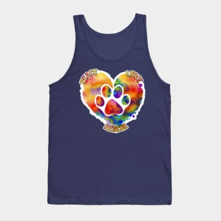 Peace Love Rescue Paw Pet Love Tank Top